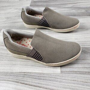 AHNU Precita Brown Leather Slip Ons Casual Suede Sneaker Shoe F8015F Womens 5